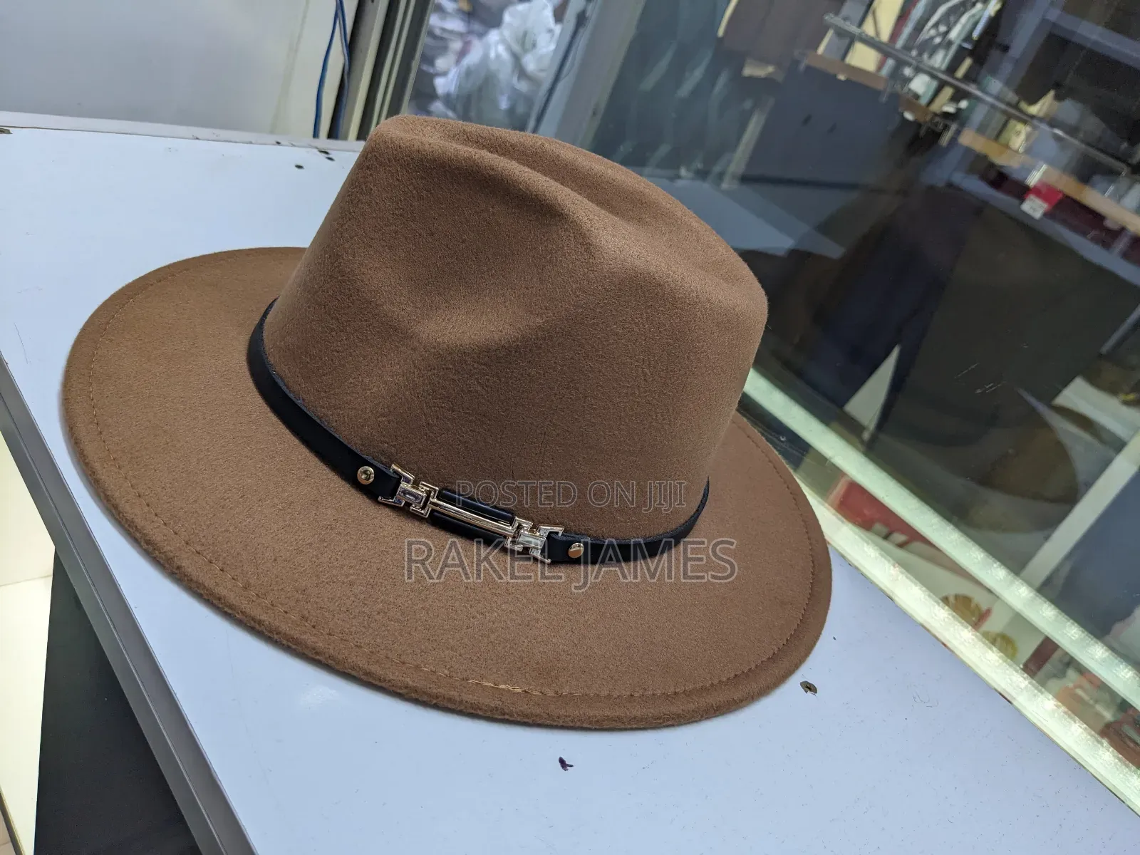 Beige Fedora Hat