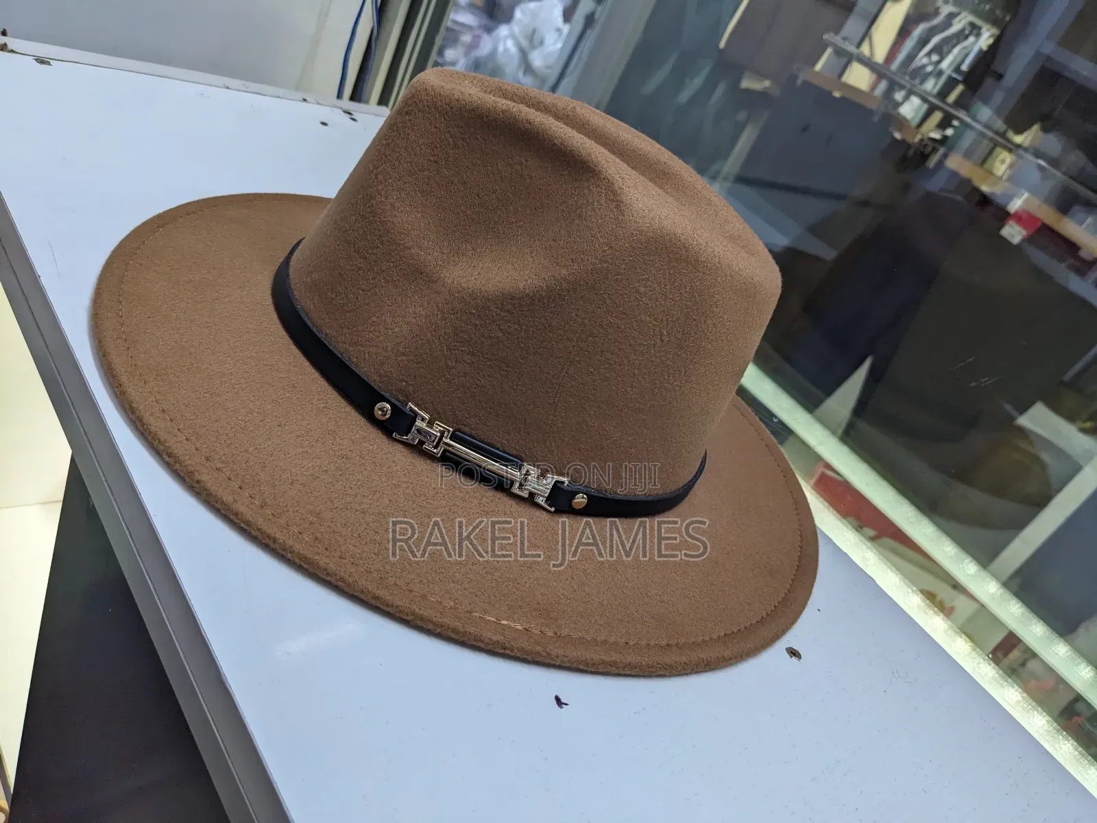 Beige Fedora Hat