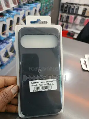 Black Leather Case for the Google Pixel 10 Pro Xl.