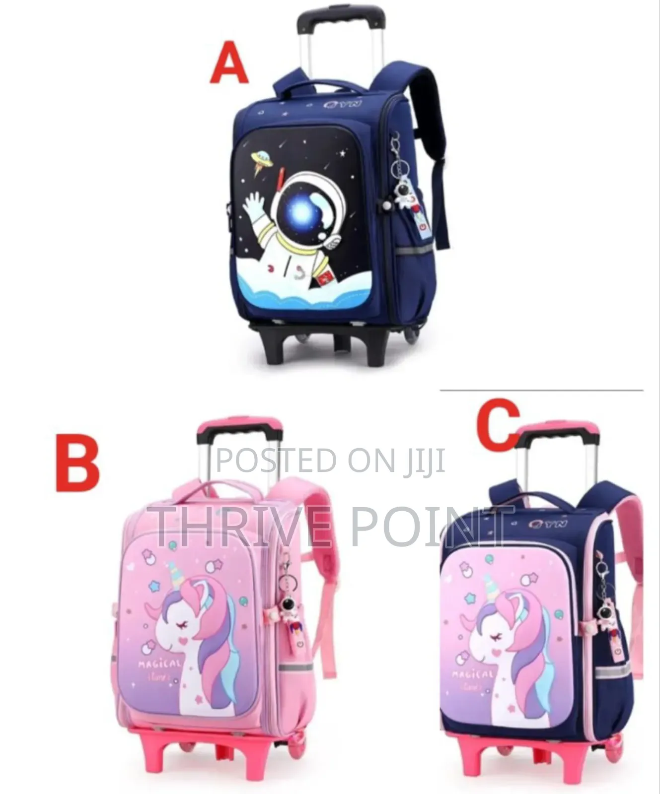 Rolling Trolley School Bag