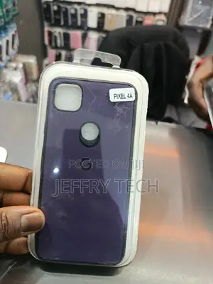 Purple Silicone Phone Case Designed for the Google Pixel 4a.