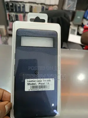Blue Google Pixel 7a Leather Case (Model Yh-006).