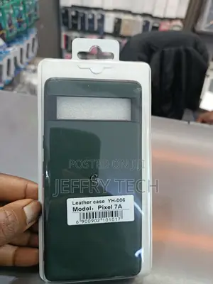 Green Leather Case Specifically Designed for the Google Pixel 7a.