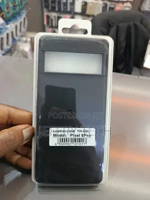 Black Leather Case Designed for the Google Pixel 6 Pro Smartphone.