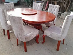 6-Grey Oak Dinning Table Set