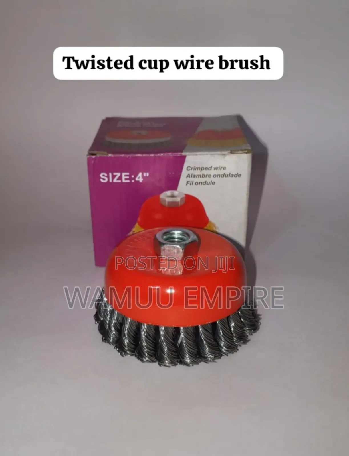 Wire Brush 4inch Crimpled Cup and 4inch Twisted Cup