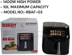 10 LTRS Redberry Digital Air Fryer Model -Rbaf-03