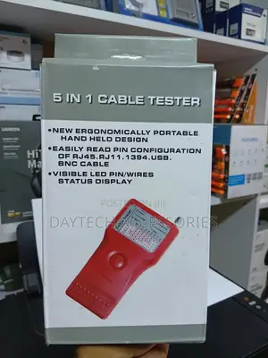 Cable Tester Premium 5-in-1 Rj45 Rj11 Usb BNC Ieee-1394 Phone Line