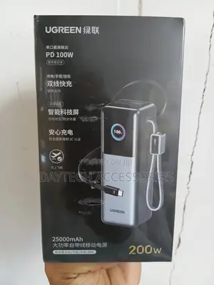 Ugreen Nexode Power Bank With Retractable Cable (25000mah, 200w)