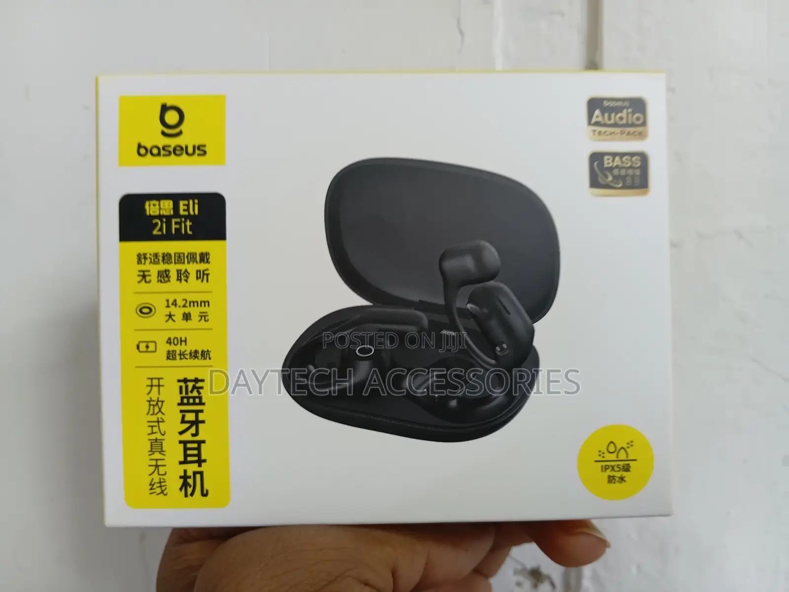 Baseus Eli 2i Fit Bluetooth Wireless Open-Ear Headphones - Black