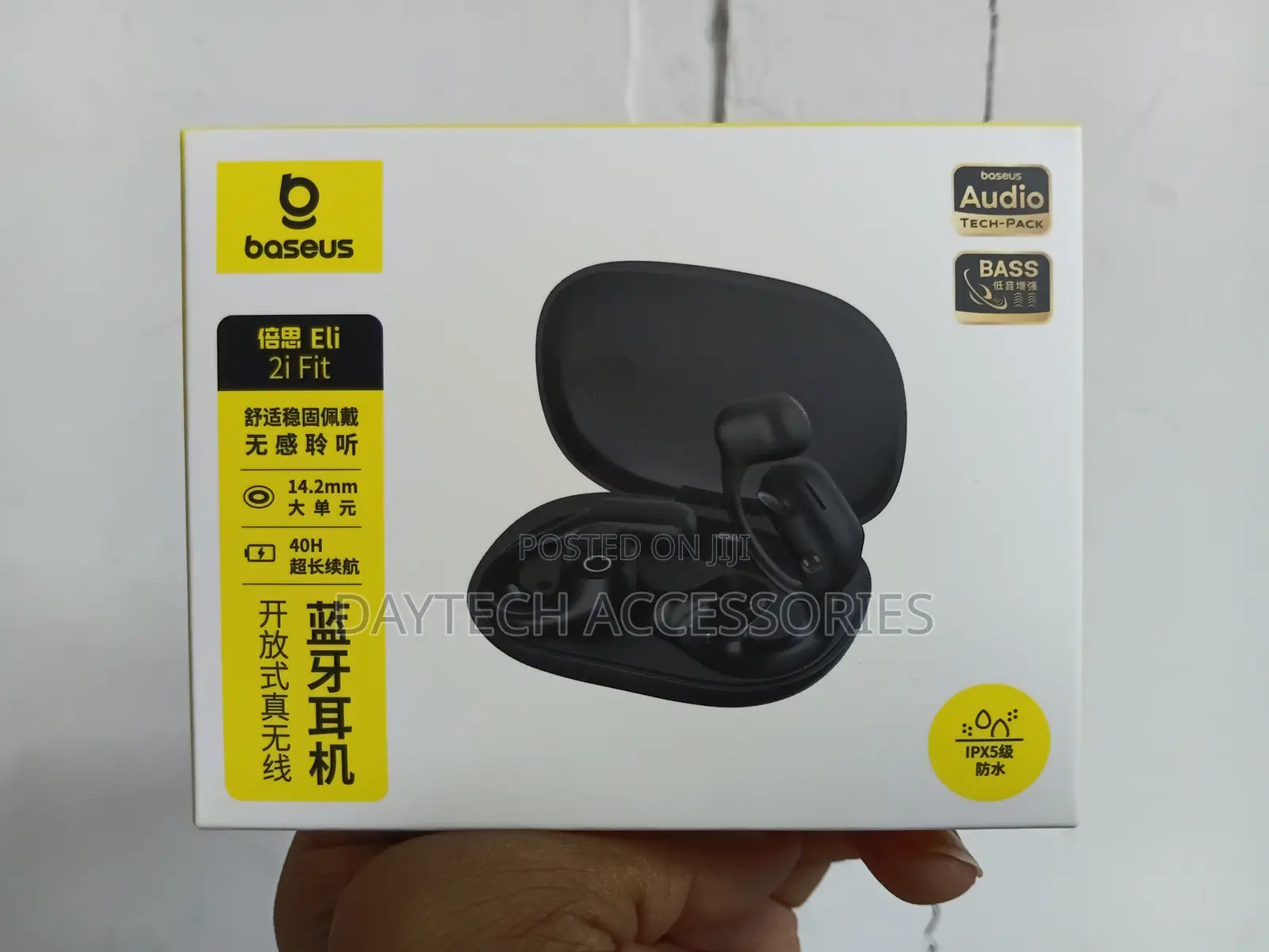 Baseus Eli 2i Fit Bluetooth Wireless Open-Ear Headphones - Black