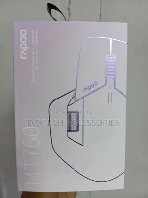 Rapoo Mt760l Multi-Device Wireless Mouse in White Packaging.