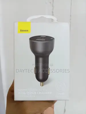 Baseus Digital Display 100w Output Dual Ports Usb/Usb-C Car Charger