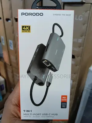 This Is a Porodo 7-in-1 Multi-Port Usb-C Hub.
