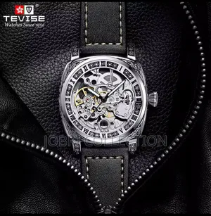 Tevis Automatic Leather Wrist Watch