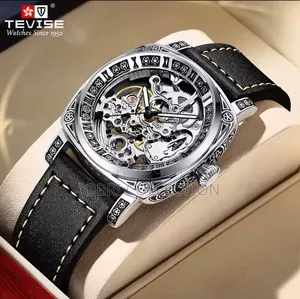 Tevis Automatic Leather Wrist Watch