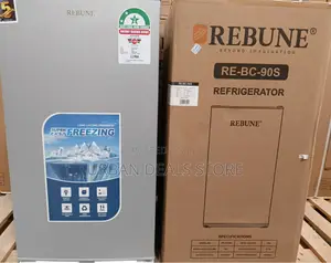 Rebune 90 LTRS Dark Silver Single Door Refrigerator With Free Guard