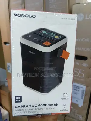 Porodo Cappadoc Multi-Port Power Bank 45w With Smart Led TFT Display.