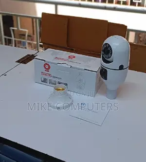 Wifi Indoor CCTV Camera - Dual Camera View V380pro App Bulb PTZ
