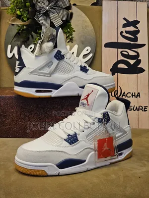 Spot New Air Jordan 4 Leather Sneakers