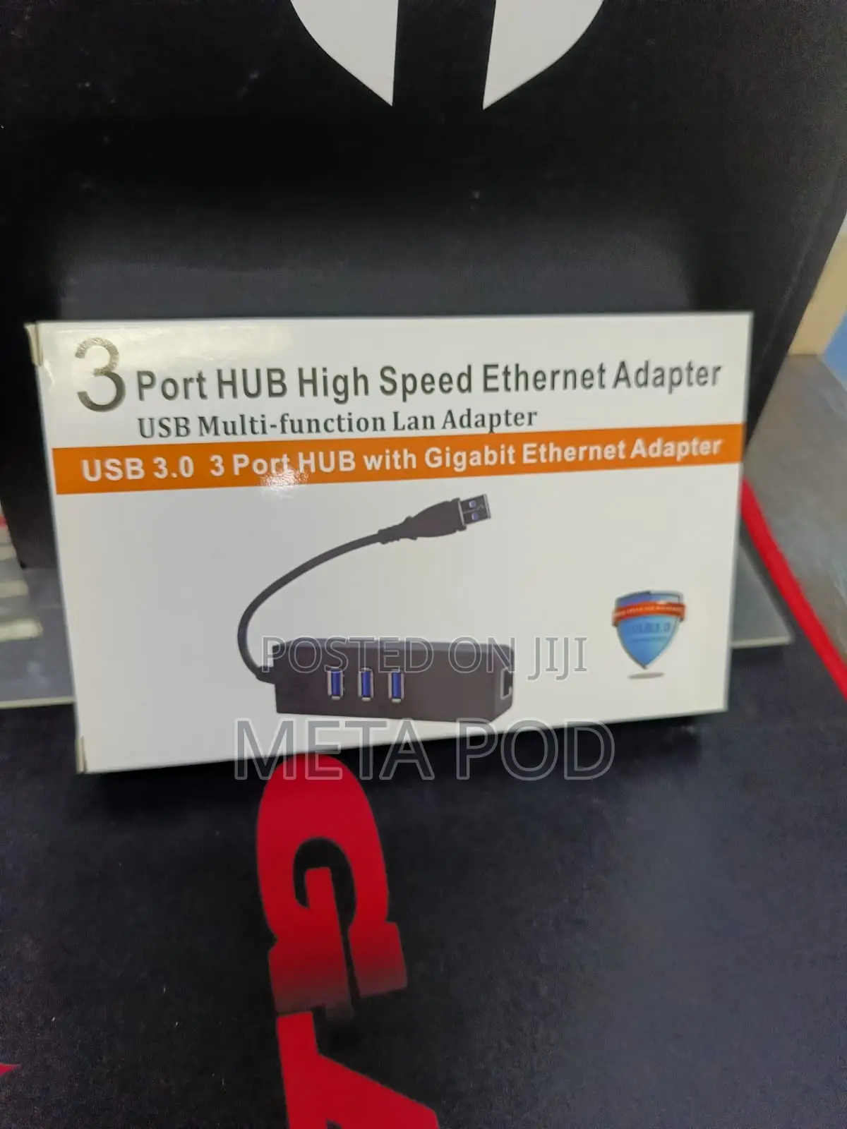 Usb 3.0 3 Port Hub With Gigabit Ethernet Adapter