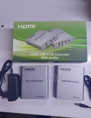 60m Hdmi Kvm Extender Cat5e/6/7 Cable To Transmit 1080p At 60hz