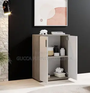 White Customized 2-Door Credenza Document Cabinet
