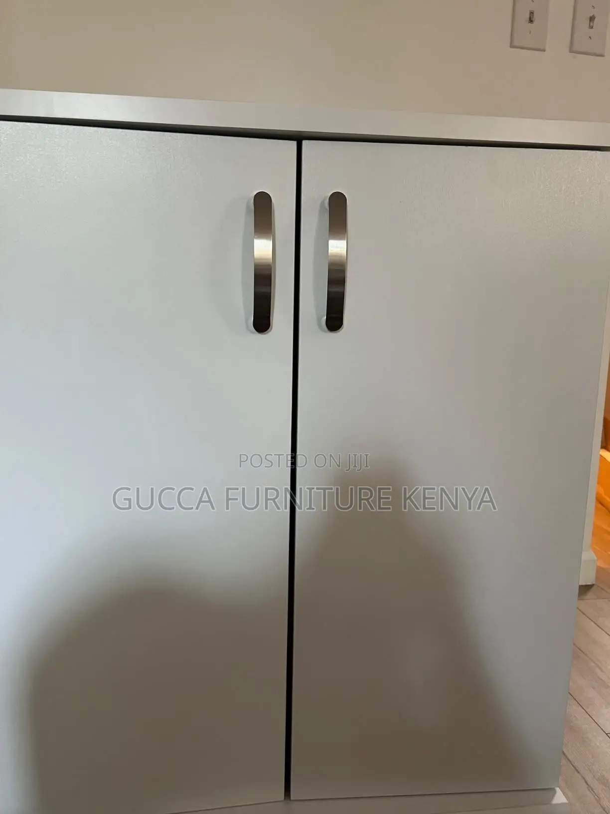White Customized 2-Door Credenza Document Cabinet