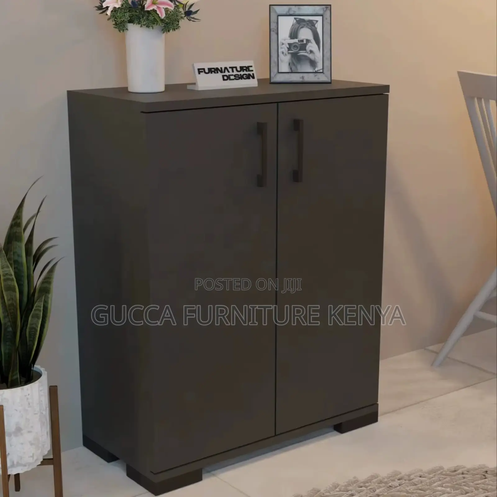 White Customized 2-Door Credenza Document Cabinet