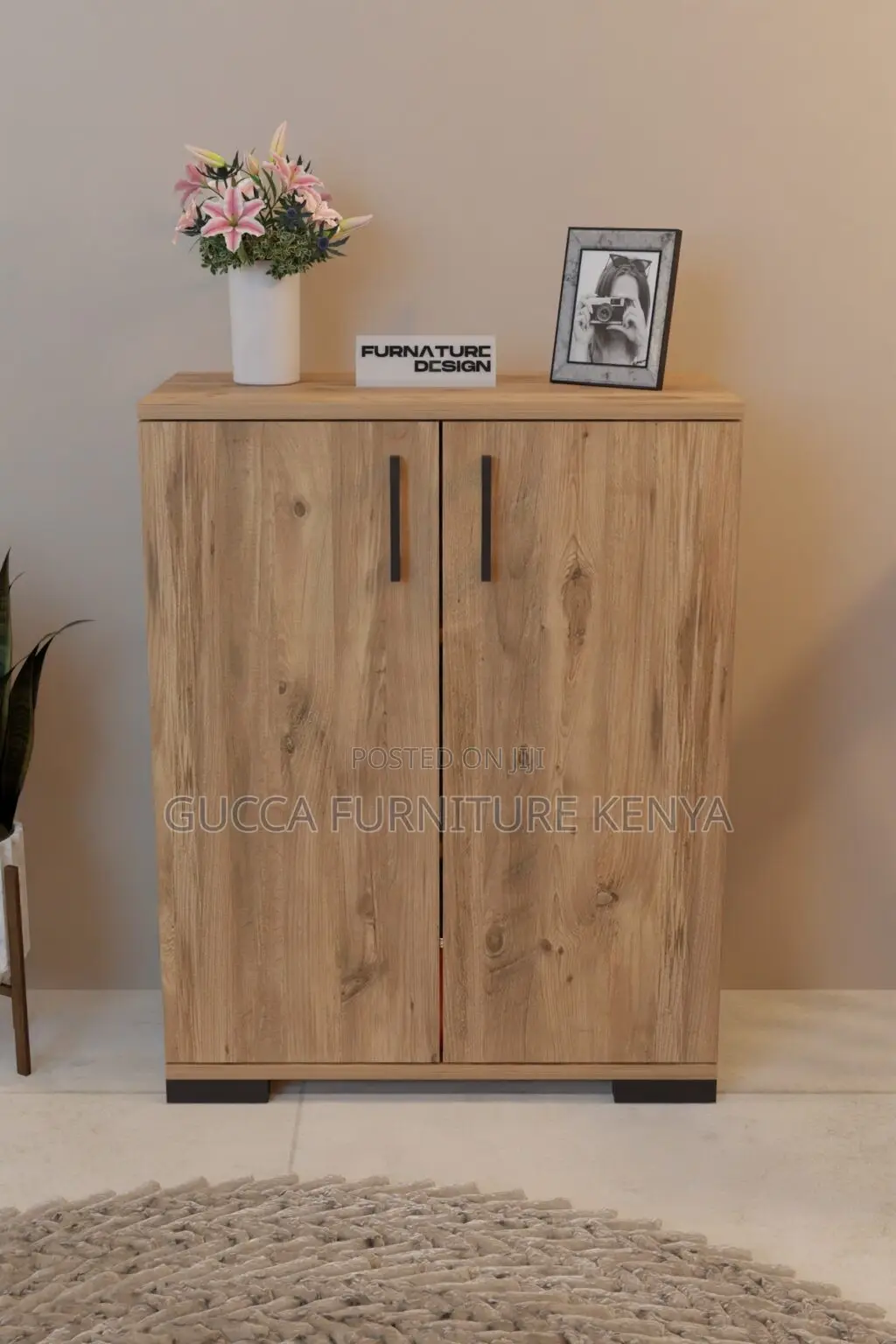White Customized 2-Door Credenza Document Cabinet