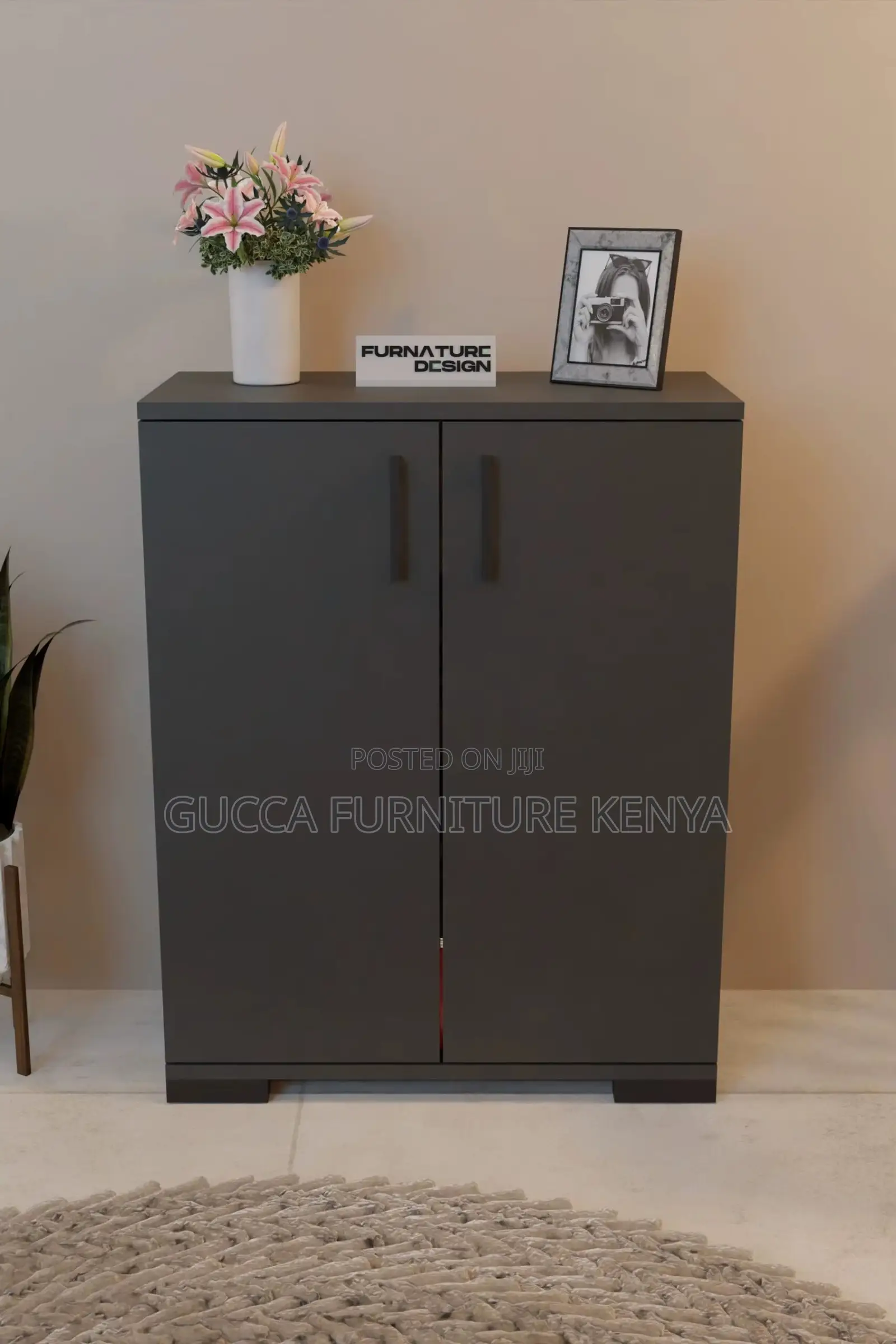 White Customized 2-Door Credenza Document Cabinet