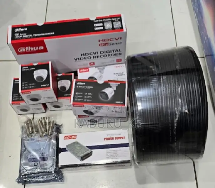 Dahua 4 Camera CCTV Kit With 4ch DVR and Installation Accessories
