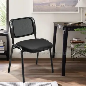 Office Chair; Black Metallic Office \Meeting Chair