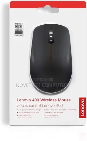 Lenovo Wireless Optical Mouse Usb Laptop Pc - Black