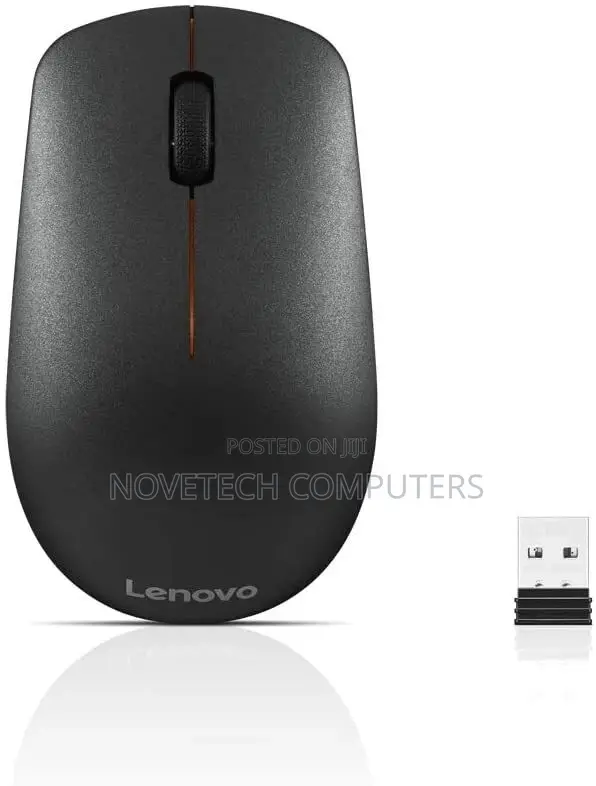 Lenovo Wireless Optical Mouse Usb Laptop Pc - Black