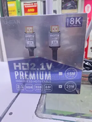High Speed Resolution Hdmi Cable 20 Meters Long 48 GBPS 2.1 Version
