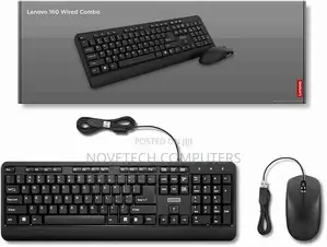 Lenovo 160 Wired Keyboard Mouse Combo - Gx31l52655