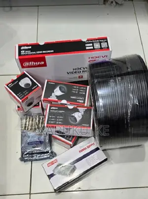 Dahua 4 Channels 4 Cameras Complete Kit CCTV Cameras Package Full Kit