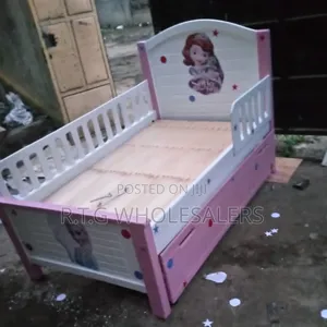 3×6 Kids Baby Cot Bed Wooden Strong Design
