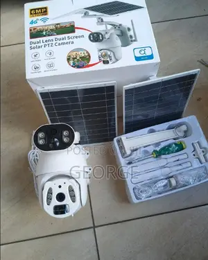 Ubox 6mp 4g Outdoor Dual Lens Solar CCTV PTZ 2 Solar Dual Panel