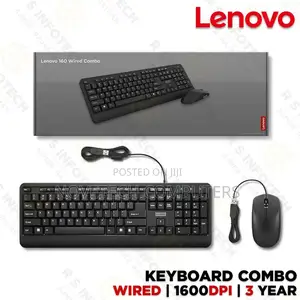 Lenovo 160 Wired Keyboard Mouse Combo | Waterproof