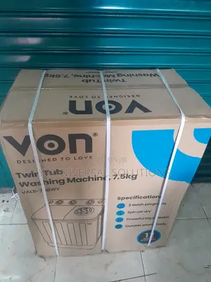 Von Washing Machine 
Semi Automatic 
Twin Tub Washing Machine 7.5kg