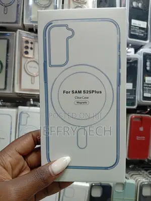 Magnetic Clear Case Designed for the Samsung Galaxy S25 Plus.