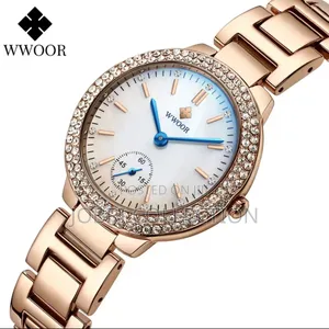 Wwoor White Face Ladies Wrist Watch