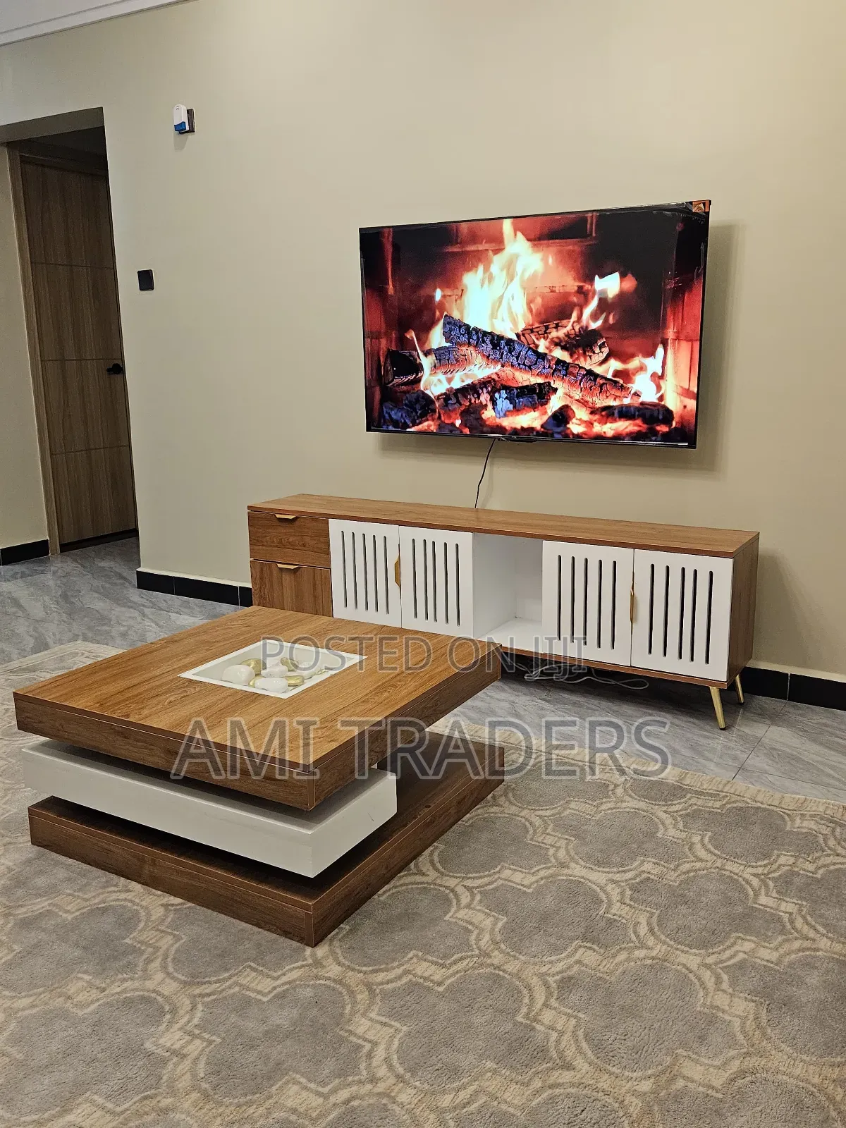 Matching Natural Tv Stand Table