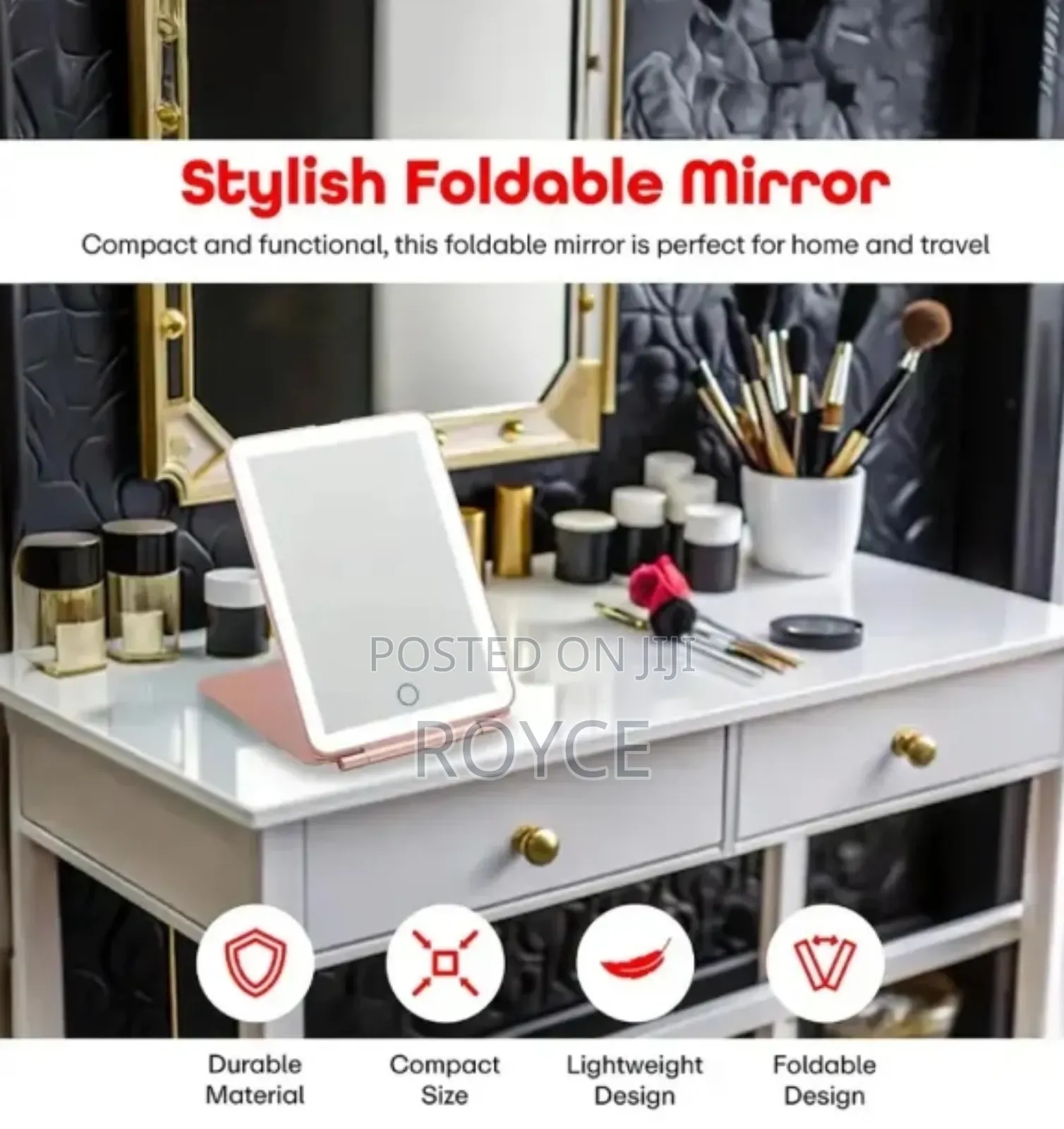 Rechargeable Travel Led Vanity Mirror