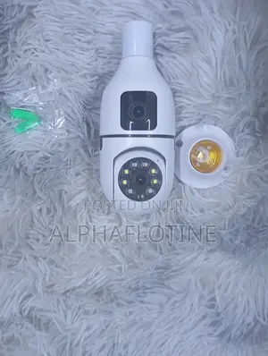 V380 Pro Dual Lens 360° PTZ Bulb Camera Wireless Home Security Cam