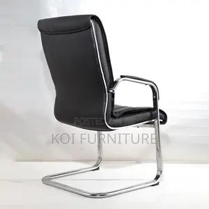 Office Chairs; Leather Office Seat With Sled Base