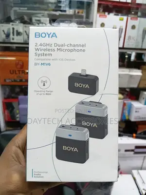 Boya by-M1v6 Wireless Lavalier Microphone for iPhone Mfi Certified,