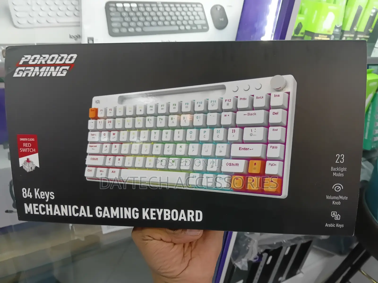 This Is a Porodo 84 Keys Mechanical Gaming Keyboard.